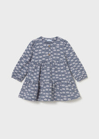 Mayoral Baby Printed Dress II Blue Bell