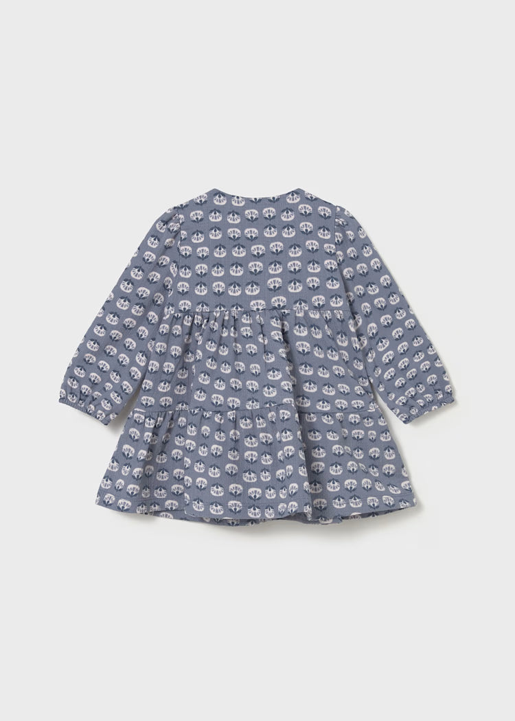 Mayoral Baby Printed Dress II Blue Bell