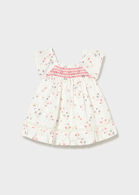 Mayoral Baby Printed Dress- Red Seagulls