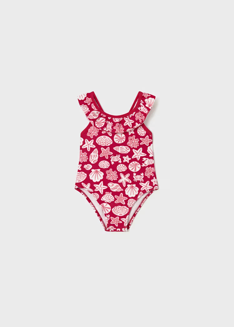 Mayoral Baby Printed Swimsuit- Red