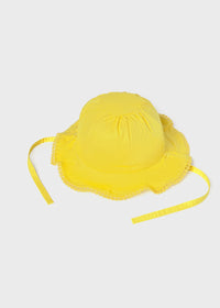 Mayoral Baby Reversible Hat- Yellow Sunflower