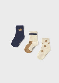 Mayoral Baby Set of 3 Patterned Socks II Blue