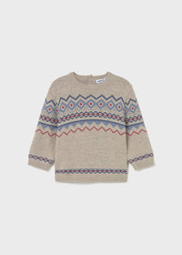 Mayoral Baby Sweater with Jacquard Pattern
