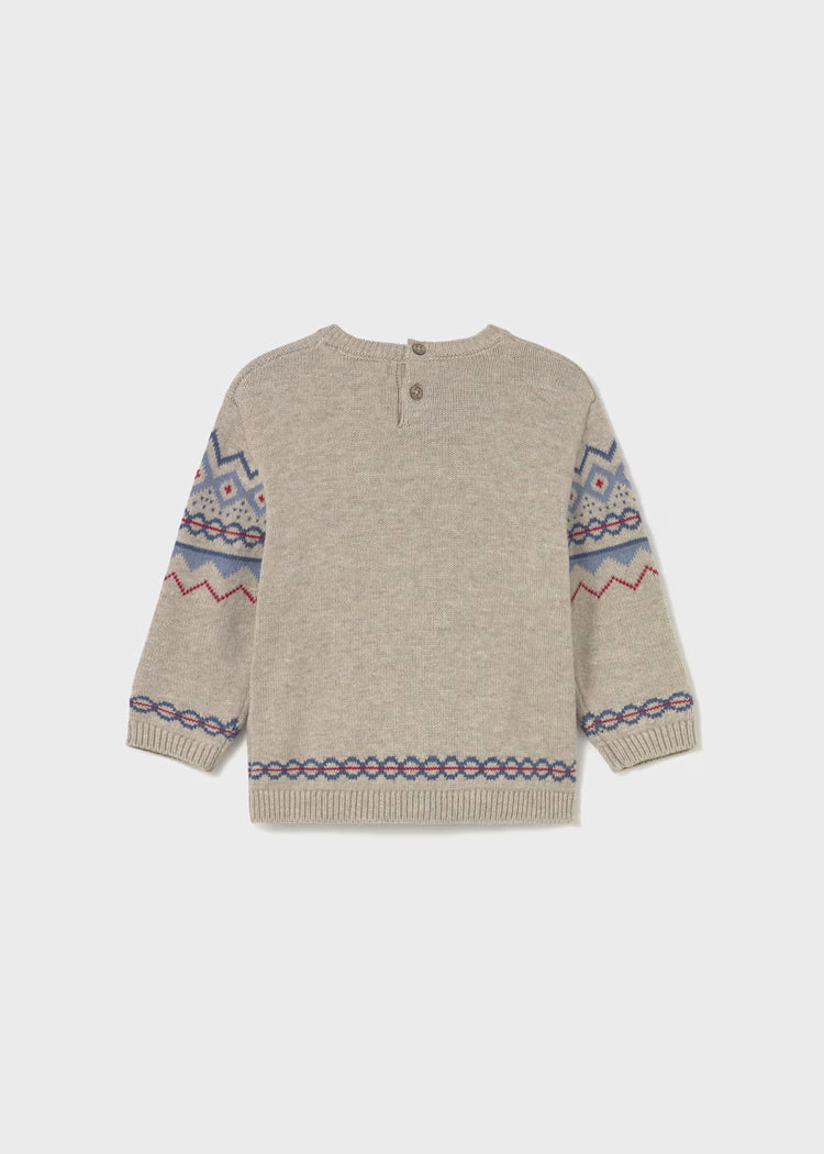 Mayoral Baby Sweater with Jacquard Pattern