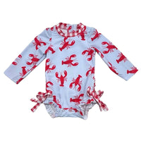 Sugar Bee Clothing - Girls Swimsuit - Crawfish