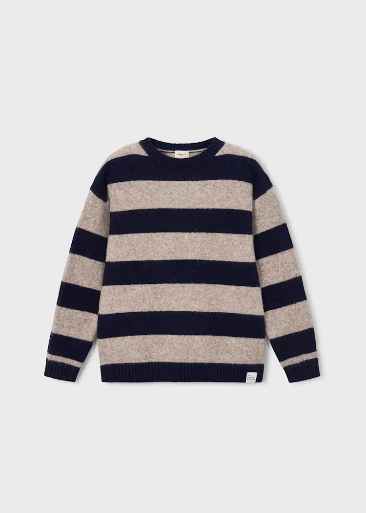 Boston Kids Striped Sweater- Navy