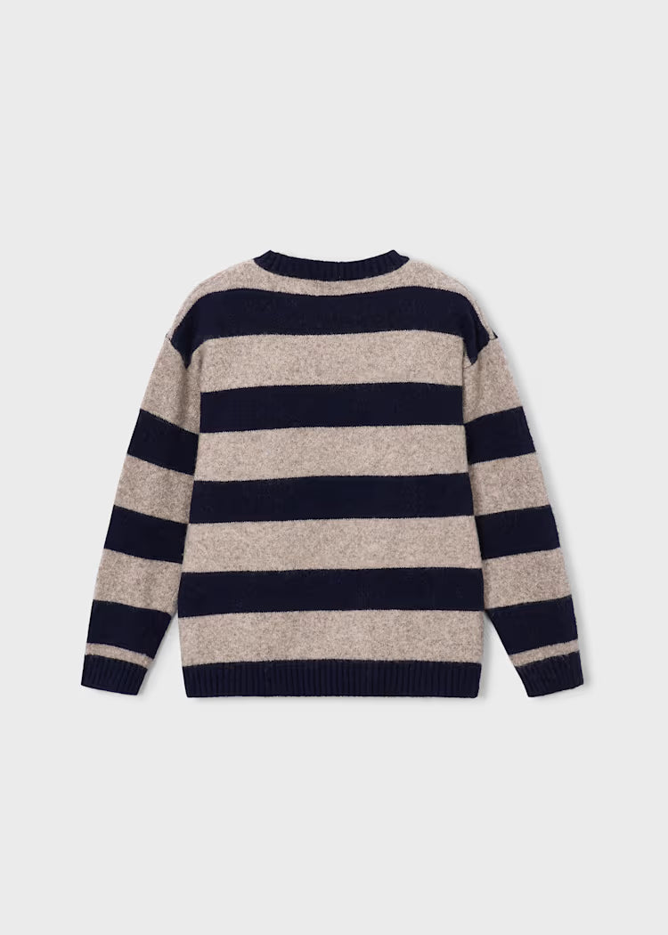 Boston Kids Striped Sweater- Navy