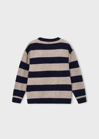Boston Kids Striped Sweater- Navy