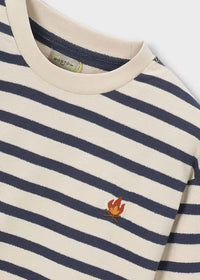 Boston Kids Striped T-Shirt- Indigo