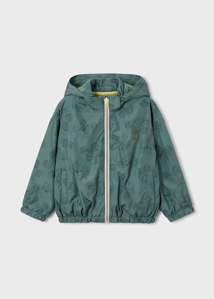 Mayoral Printed Windbreaker Green