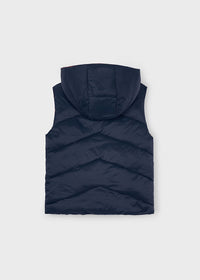 Mayoral Boy Reversible Puffer Vest with Hood