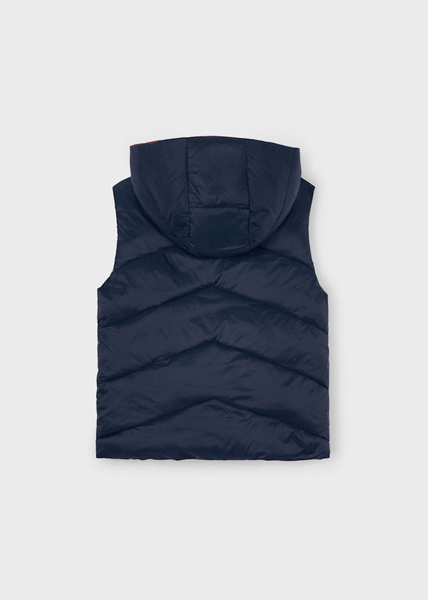 Mayoral Boy Reversible Puffer Vest with Hood