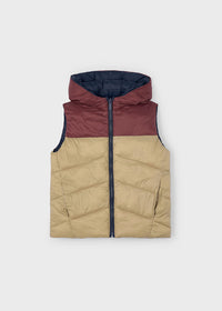 Mayoral Boy Reversible Puffer Vest with Hood