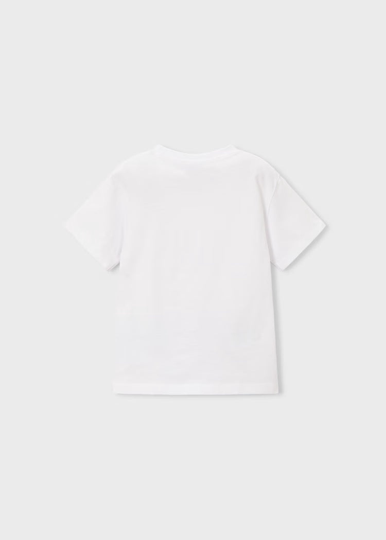 Mayoral Boy Shark Graphic T-shirt- White