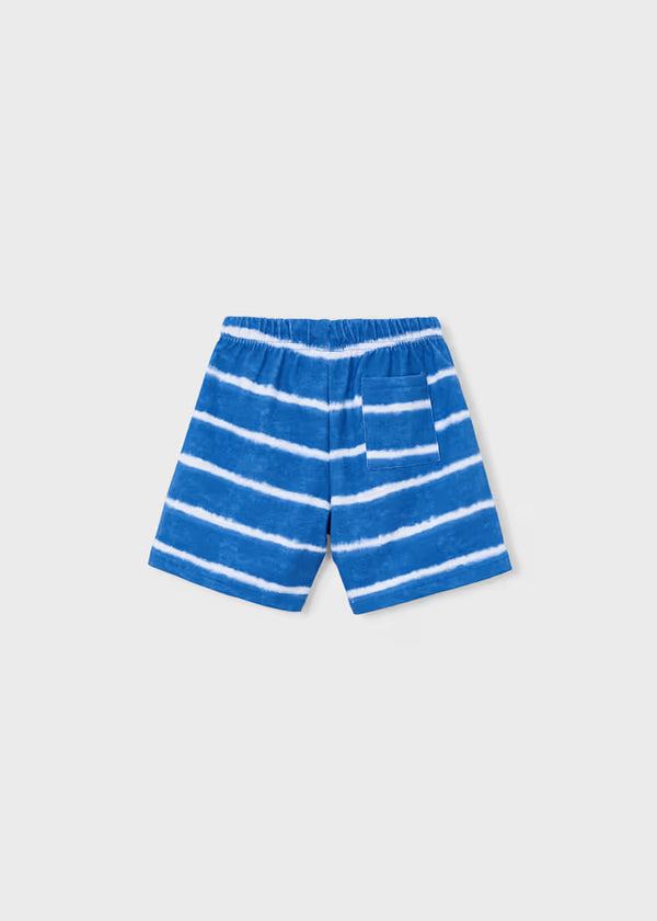 Mayoral Boy Striped Shorts- Blue