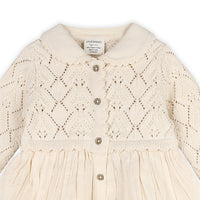 Viverano Organics - Phoebe Pointelle Knit Sweater Baby Dress (Organic Cotton)