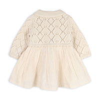 Viverano Organics - Phoebe Pointelle Knit Sweater Baby Dress (Organic Cotton)