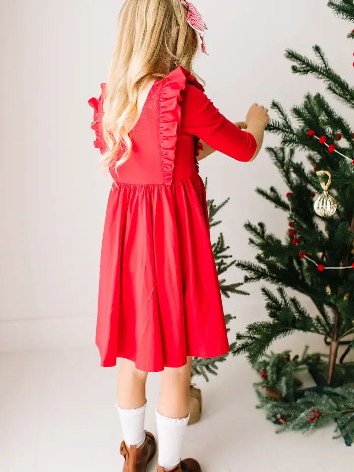 Ollie Jay Adelisa Dress in Scarlet | Christmas Dress