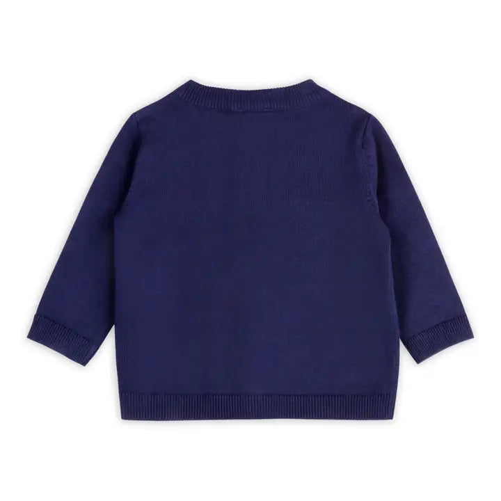 Viverano Dog Pocket Embroidered Sweater Knit Baby Cardigan