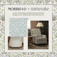 Morris & Co. x Namesake Crawford Pillowback Comfort Swivel Glider