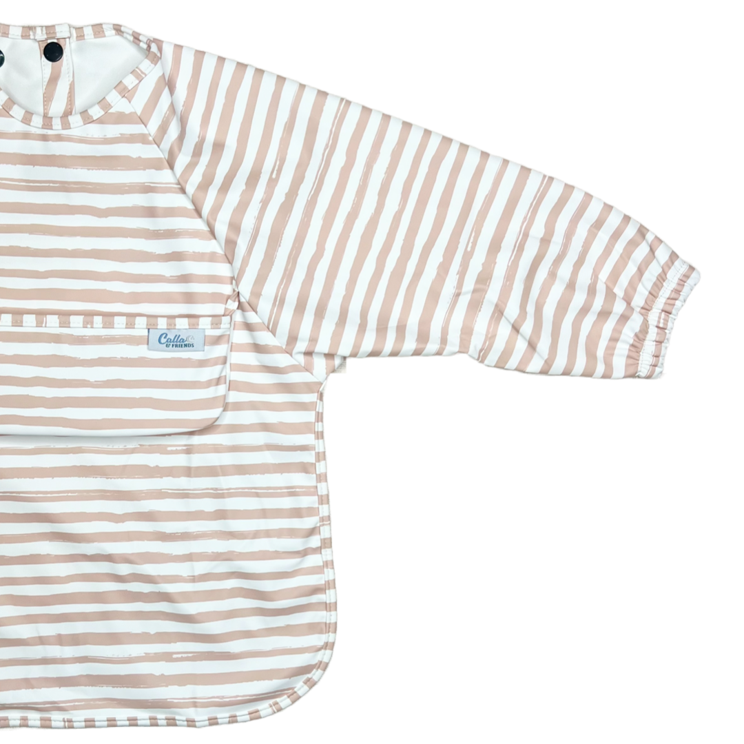 Calla & Friends - The Grayson Long Sleeve Bib - Brush Stripes
