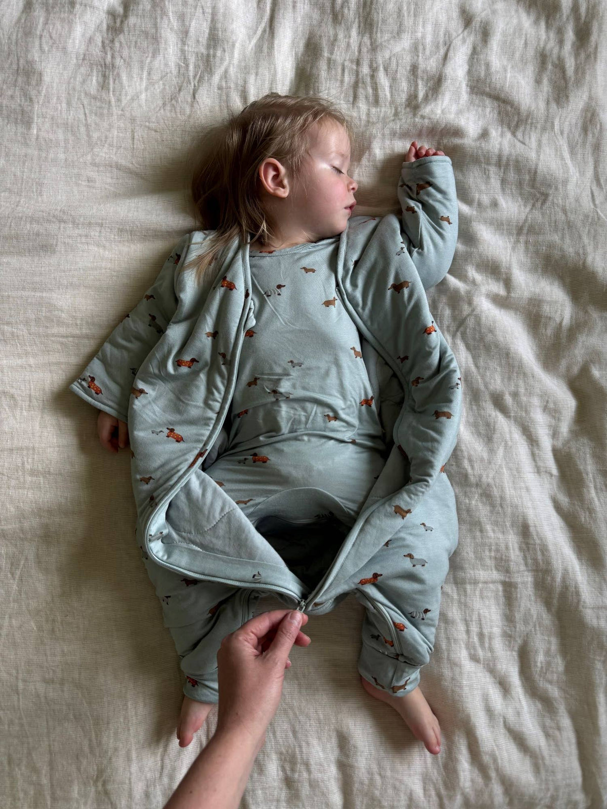 gunamuna - SS26 LONG SLEEVE FOOTIE SLEEP BAG