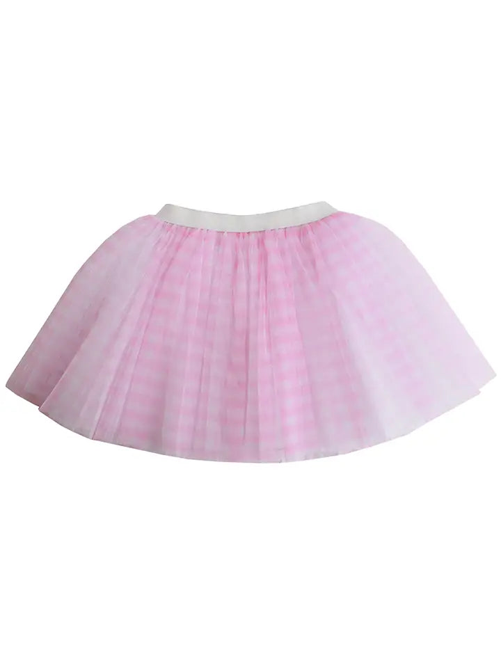 Sparkle Sisters Pink and White Plaid Tutu