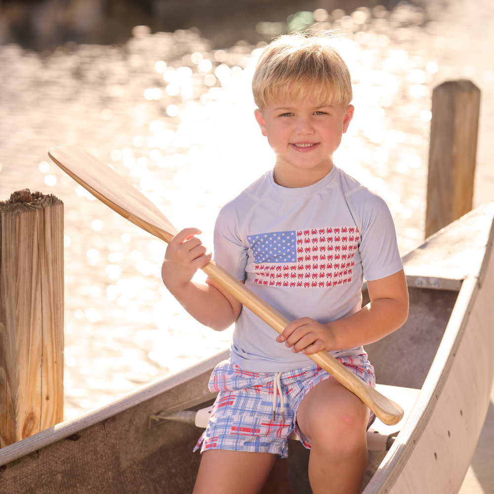Sugar Bee Clothing - Boys Swim Shorts - Cape Cod Madras