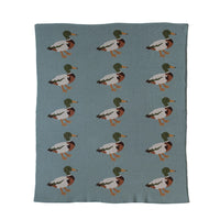 Creative Co-Op Cotton Knit Baby Blanket w/ Ducks