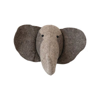 Creative Co-Op Handmade Wool Felt Elephant Head Wall Décor