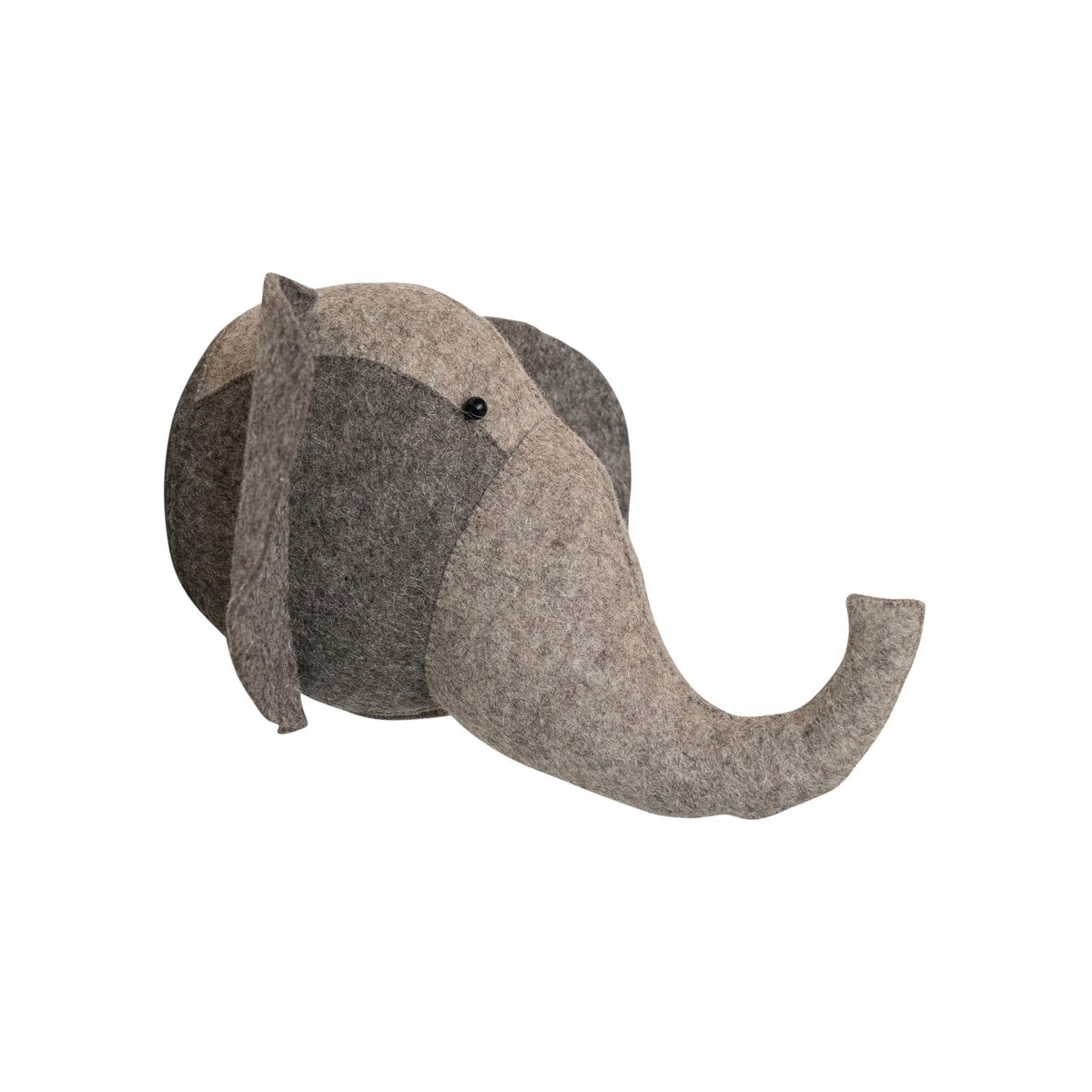 Creative Co-Op Handmade Wool Felt Elephant Head Wall Décor