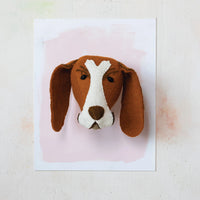 Creative Co-Op Handmade Wool Felt Dog Head Wall Décor