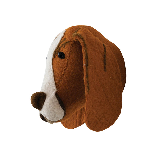 Creative Co-Op Handmade Wool Felt Dog Head Wall Décor