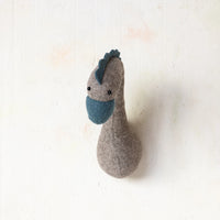Creative Co-op Handmade Wool Felt Dinosaur Head Wall Décor