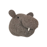 Creative Co-Op Handmade Wool Felt Hippo Head Wall Décor