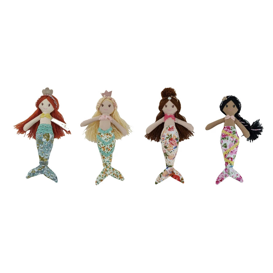 Creative Co-Op Plush Mermaids