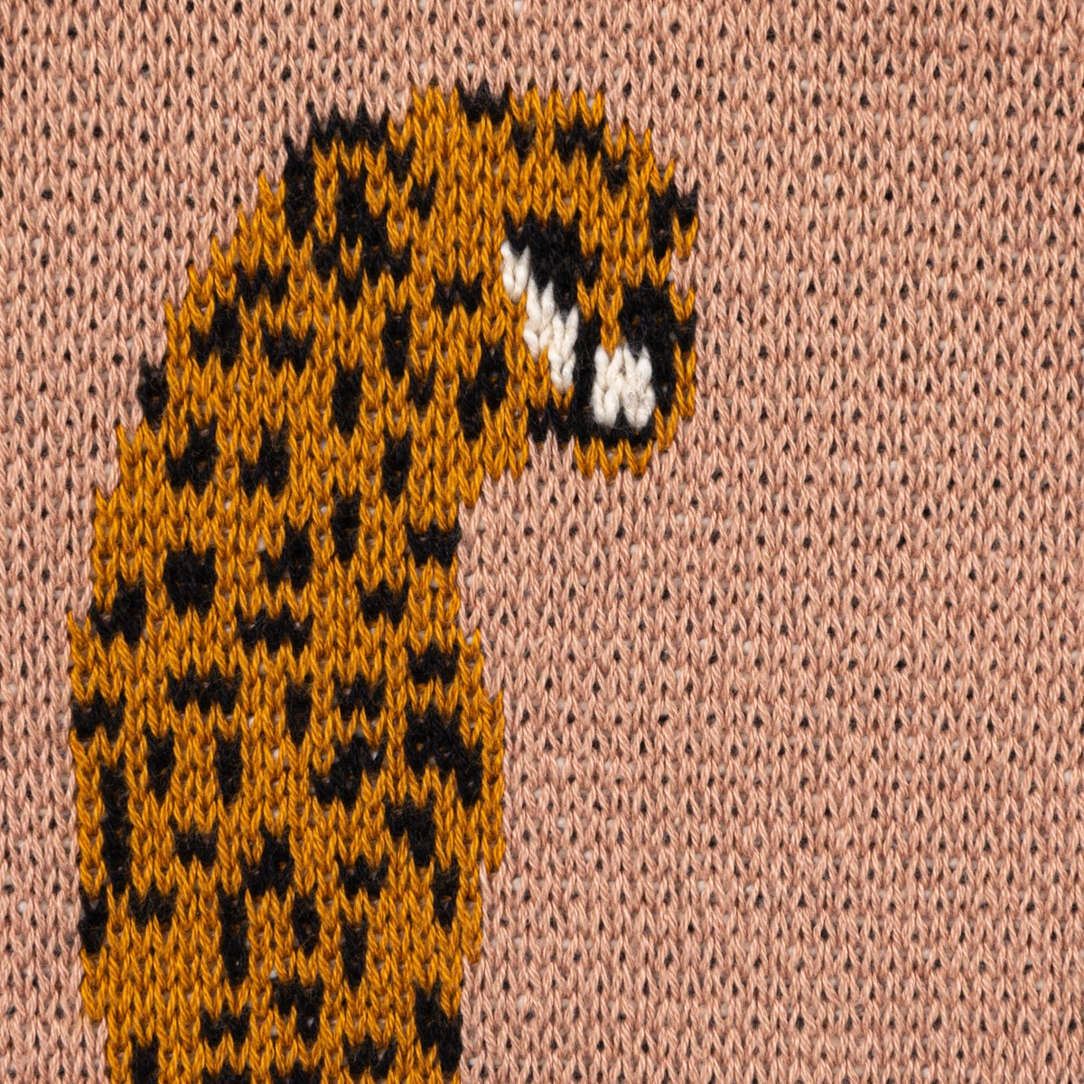 Creative Co-Op Cotton Knit Throw with Cheetahs