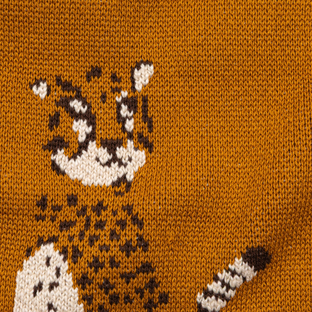Creative Co-op Cotton Knit Baby Blanket with Cheetahs