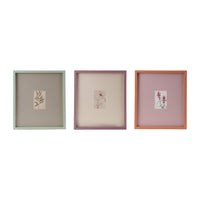 Creative Co-op Wood Framed Glass Photo Frame w/ Oversized Mat, 3 Colors