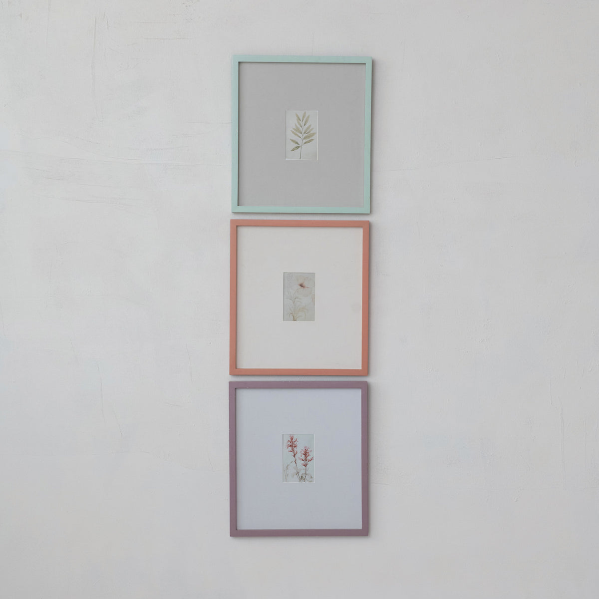Creative Co-op Wood Framed Glass Photo Frame w/ Oversized Mat, 3 Colors