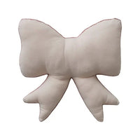 Creative Co-op 16"L x 16"H Woven Cotton Chenille Bow Shaped Pillow with Cotton Back\