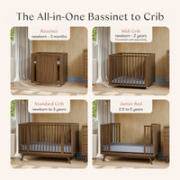Babyletto Palma 8-in-1 Convertible All-Stages Crib with Bassinet & Toddler Bed Kits