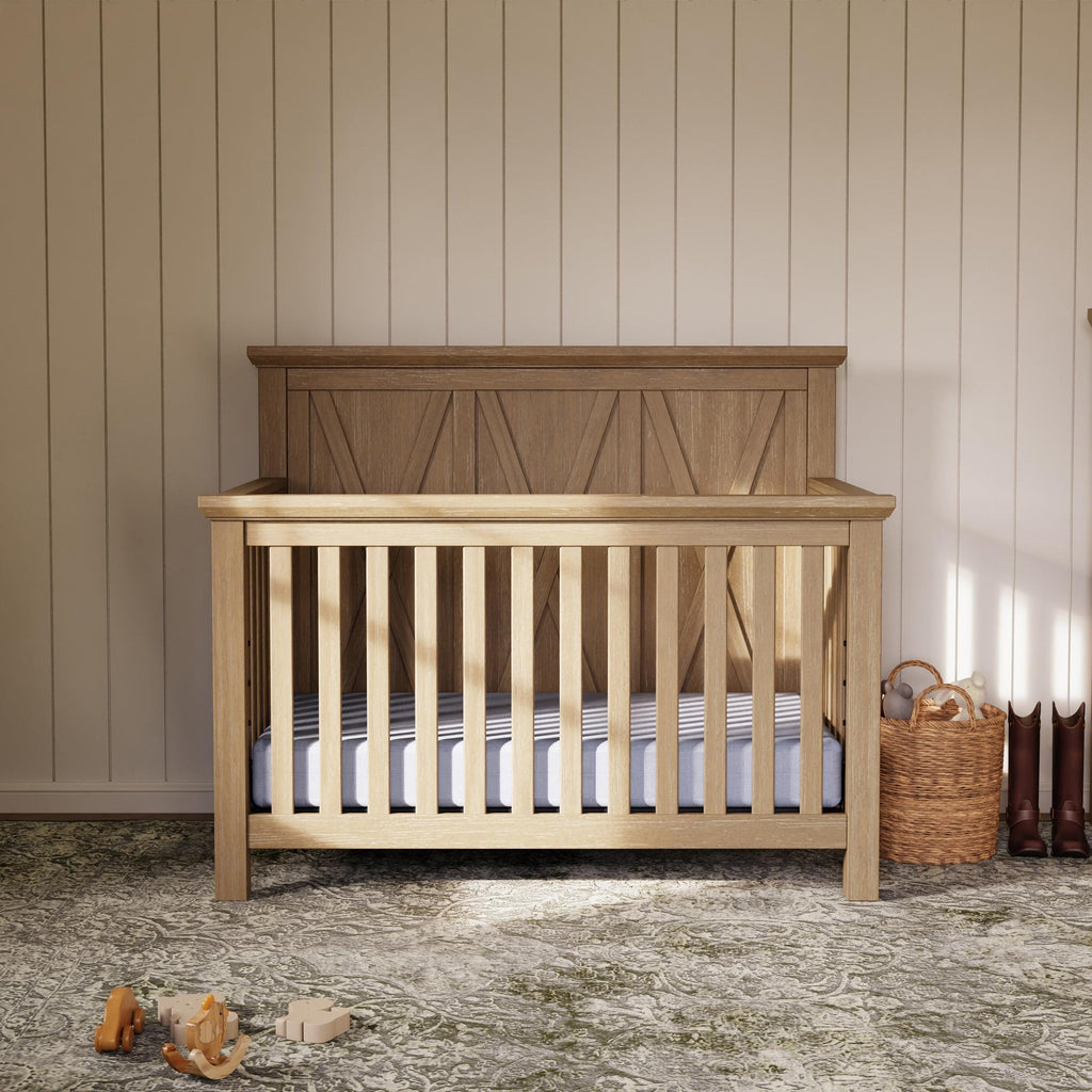 Monogram by Namesake Emory Farmhouse 4-in-1 Convertible Crib – Baby Go ...