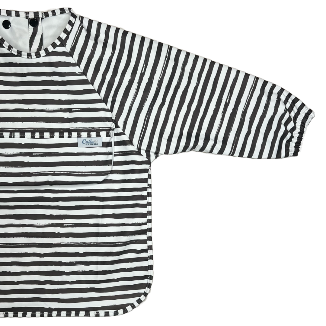 Calla & Friends - The Grayson Long Sleeve Bib - Brush Stripes