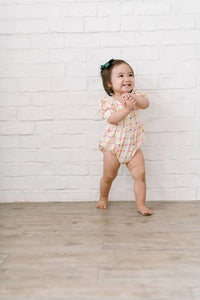 Ollie and Jay Puff Romper Squiggle Print