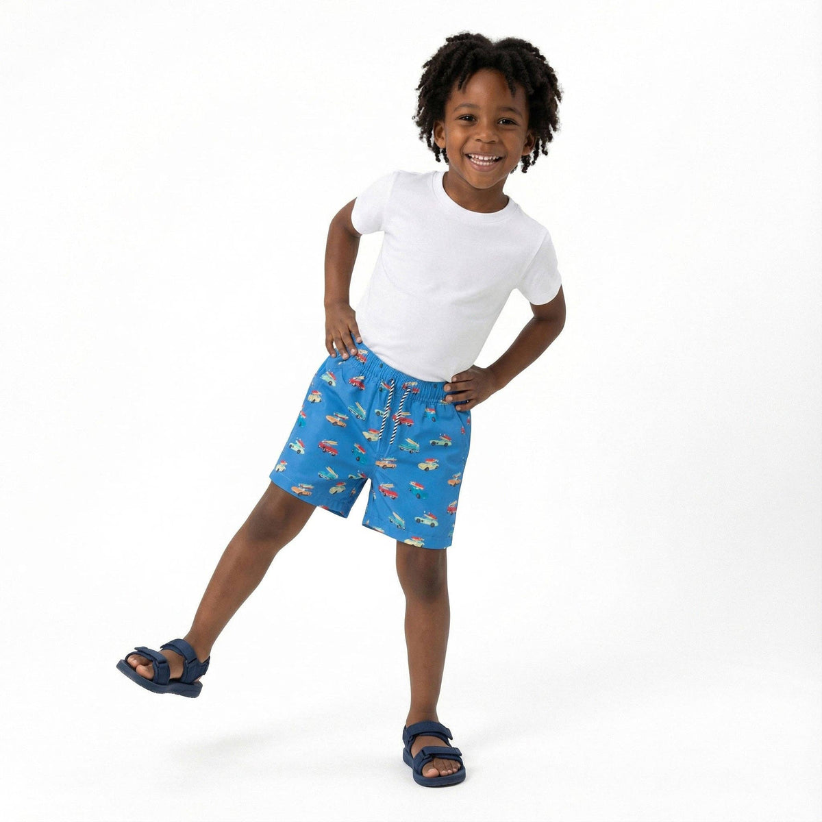 Andy & Evan - Kids (4-7) Swim Trunk | Retro Surf Car