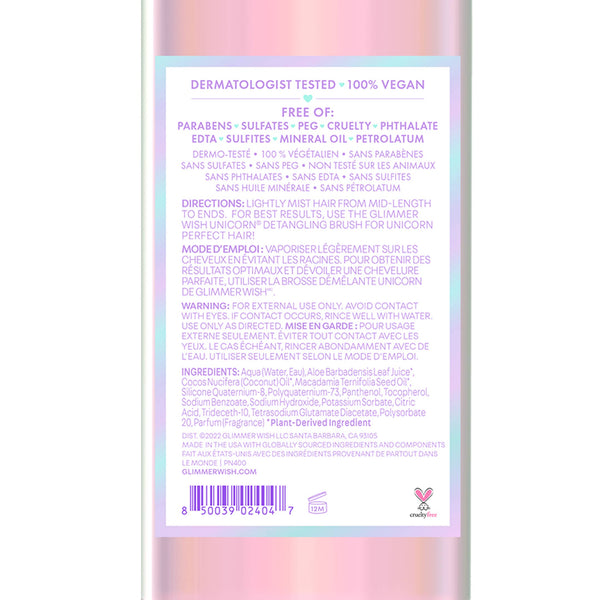 Glimmer Wish - Unicorn Hair Detangling Mist | Detangler Spray, Perfect Gift
