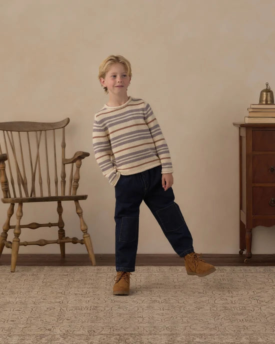 Rylee + Cru Jacques Sweater- Dusty Blue
