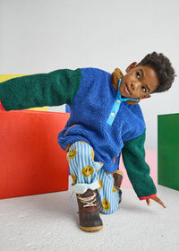 Alice & Wonder - Color Block Fleece Pullover - Blue