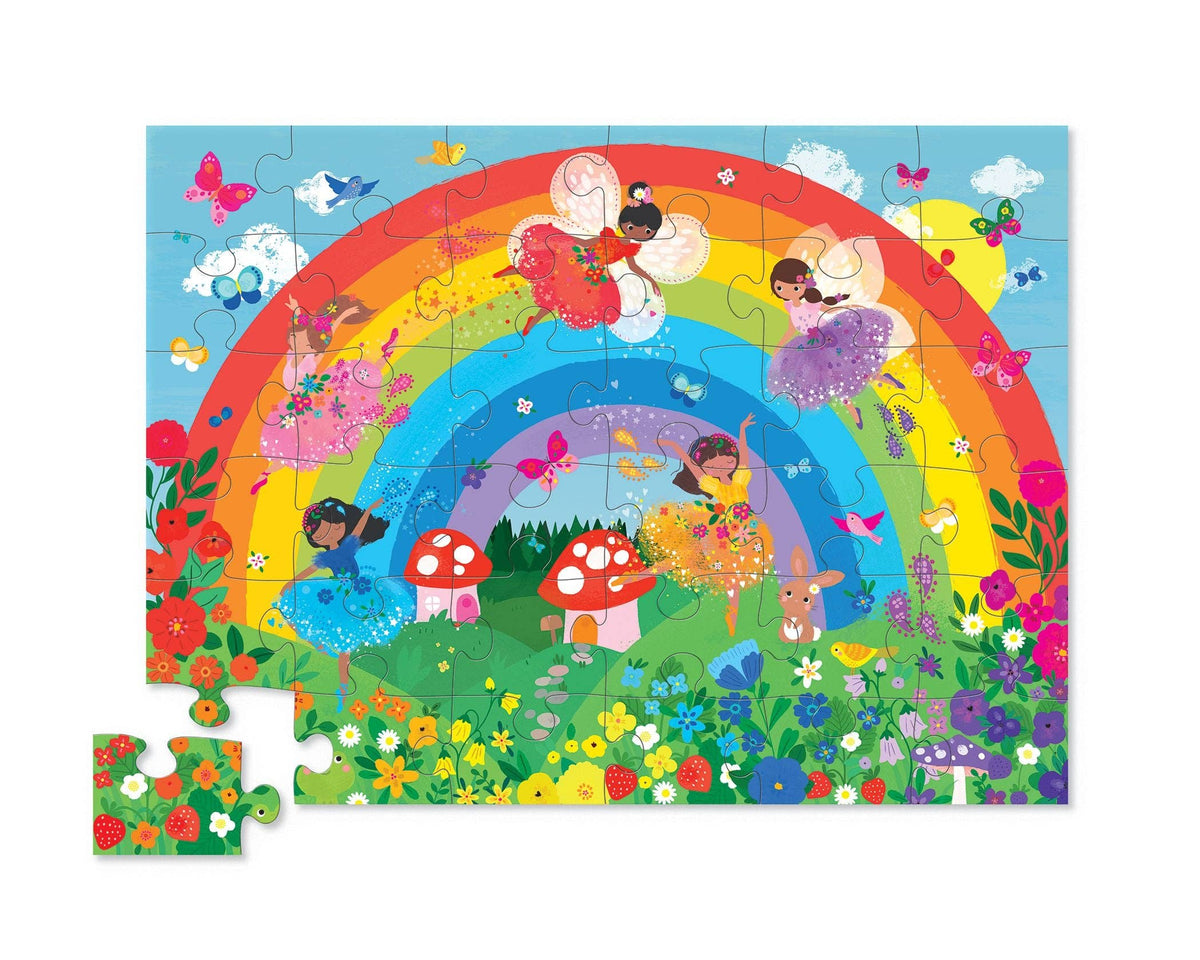 Crocodile Creek Inc. - 36-Piece Shaped Box Puzzle - Over the Rainbow